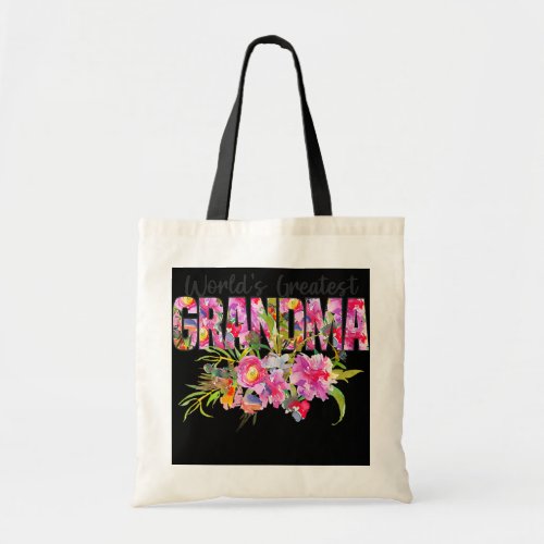 Womens WORLDS GREATEST GRANDMA Grandmother Tote Bag