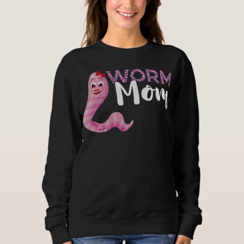 Womens Worm Farmer Mom Crown Worm Farming Sweatshirt
