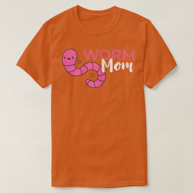 Womens Worm Farmer Mom Mother Vermiculture Red Wig T-Shirt (Design Front)