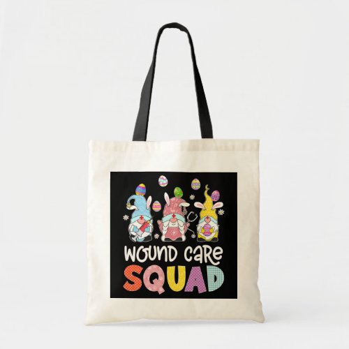 Womens Wound Care Squad Bunny Gnome Eggs Hunting Tote Bag