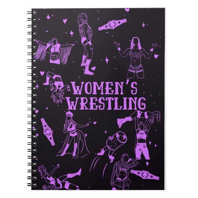 Women's Wrestling Fan Notebook Journal (Front)