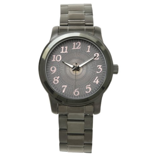 Womens wristwatch black dial plate English number
