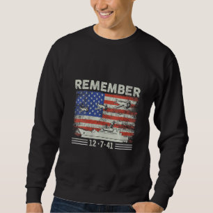 Womens Wwii Remember Pearl Harbor Memorial Day Dec Sweatshirt