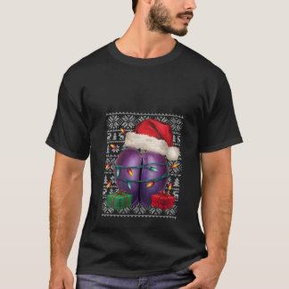 Womens Xmas Sweater Style Ugly Santa Hat Plum Frui