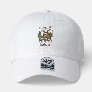 Womens Xmas Tree Lighting Santa Riding Highland Co 47 Brand Hat