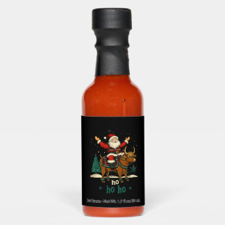 Womens Xmas Tree Lighting Santa Riding Highland Co Hot Sauces