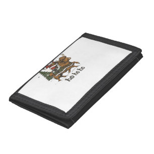 Womens Xmas Tree Lighting Santa Riding Highland Co Trifold Wallet