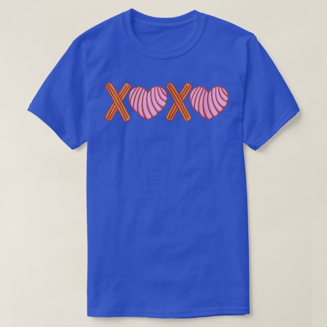 Womens XOXO Conchas y Churros Mexican Bread Lover  T-Shirt (Design Front)