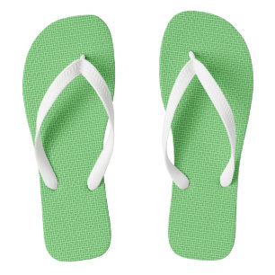 Womens Yellow Green Structured Look Template Flip Flops