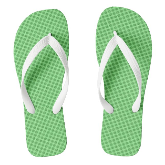 Womens Yellow Green Structured Look Template Flip Flops (Footbed)