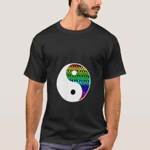 Womens Yin And Yang Peace Symbol Sign Love Balance T-Shirt