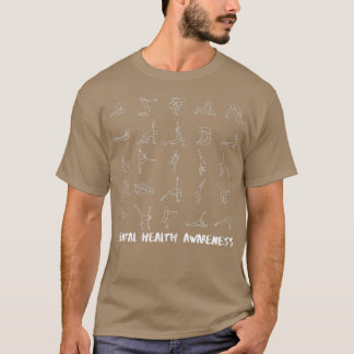 Womens Yoga Mental Health Awareness7012 T-Shirt