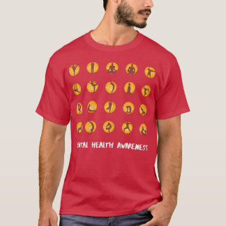 Womens Yoga Mental Health Awareness 7033 3113  T-Shirt