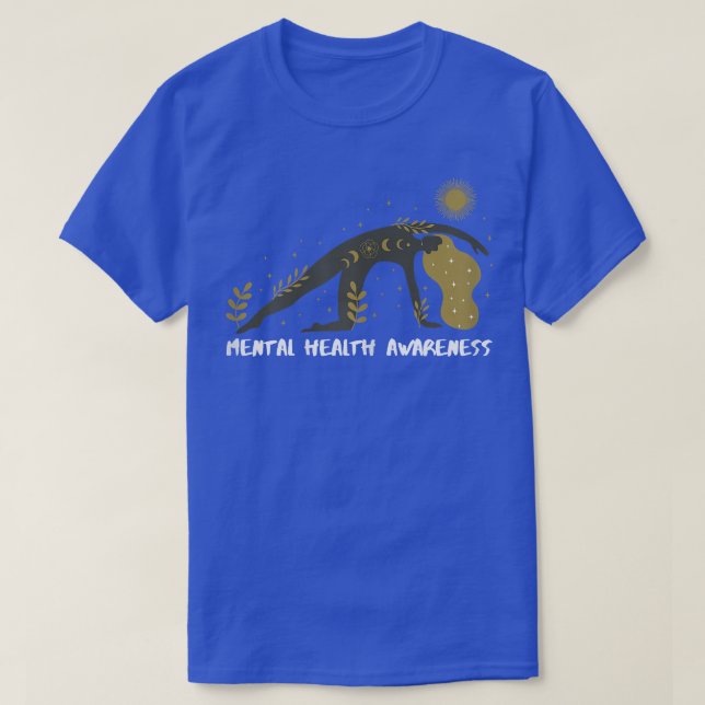 Womens Yoga Mental Health Awareness 7037 3117  T-Shirt (Design Front)