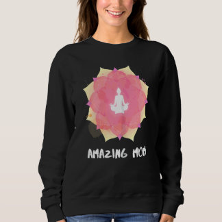 Womens Yoga Mom Mothers Day Mandala 3 Sweatshirt