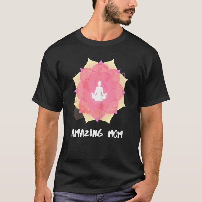 Womens Yoga Mom Mothers Day Mandala 3 T-Shirt (Front)