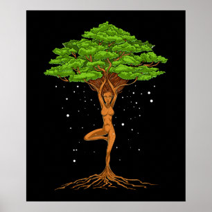 Womens Yoga Tree Of Life Poster