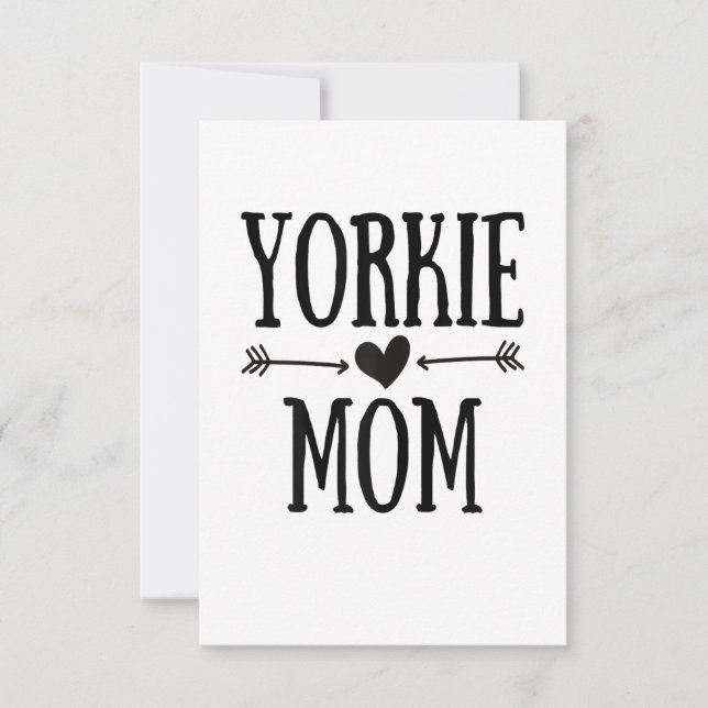 Womens Yorkie Mom Funny Yorkshire Terrier Gifts RSVP Card (Front)
