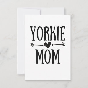Womens Yorkie Mom Funny Yorkshire Terrier Gifts RSVP Card