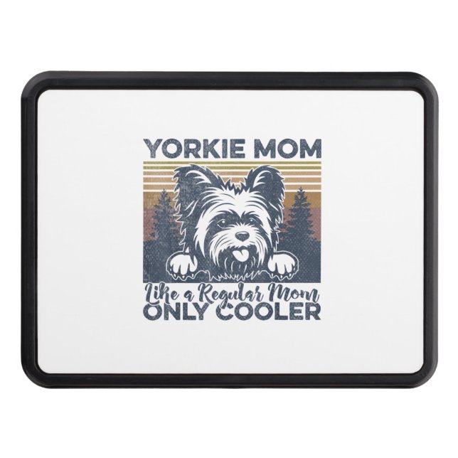 Womens Yorkie Mom _Yorkshire Mama Dog Mother's Day Hitch Cover (Front)