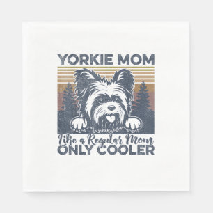 Womens Yorkie Mom _Yorkshire Mama Dog Mother's Day Napkins