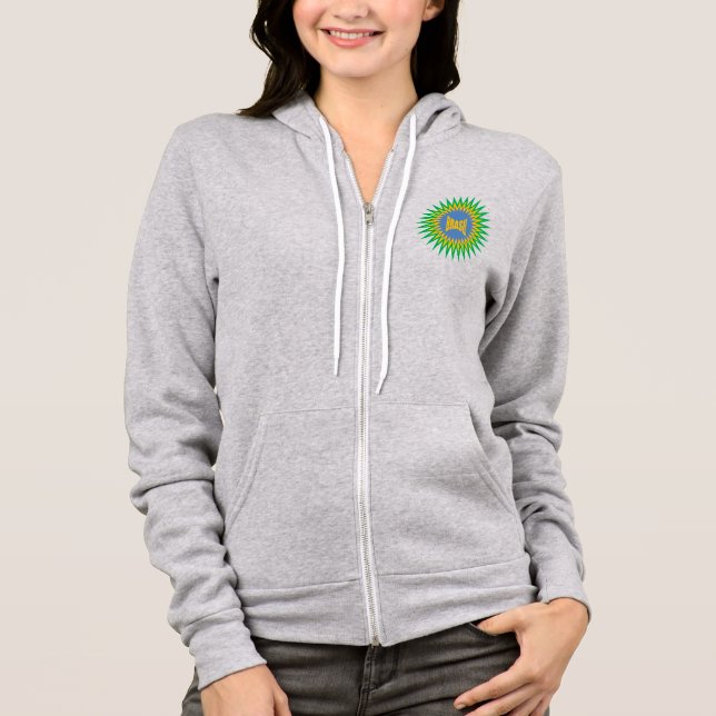 Women's Zip-Up Hoodie heather  SUN  BRASIL (Front)