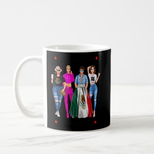 Womens Zodiac Mexican Queen Aquarius Vibes Born In Coffee Mug