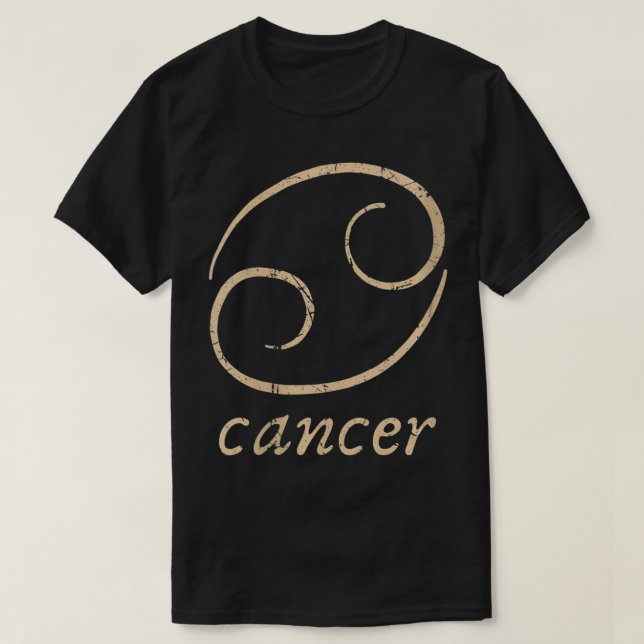 Womens Zodiac Sign Minimalist Design Cancer Birthd T-Shirt (Design Front)