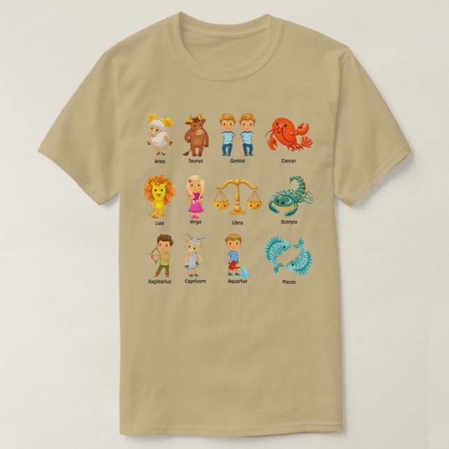 Womens Zodiac Signs Astrology Horoscope  Women Tee (Design Front)