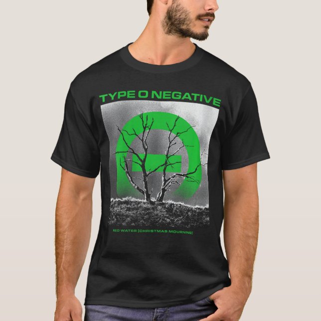 Womensype O Negative Red Water Green VNeck friend T-Shirt (Front)