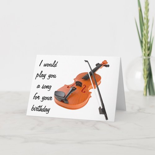 WON PLAY A SONG 40th BIRTHDAY CARD HUMOR Card