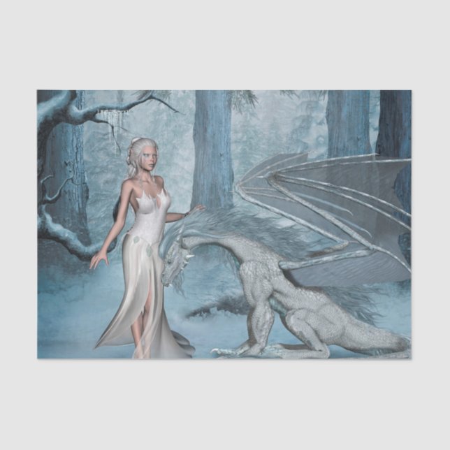 Wondeful fairy with dragon tissue paper (Front)