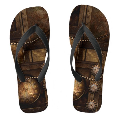 Wondeful steampunk design flip flops