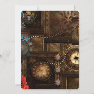 Wondeful steampunk design invitation
