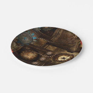 Wondeful steampunk design paper plates