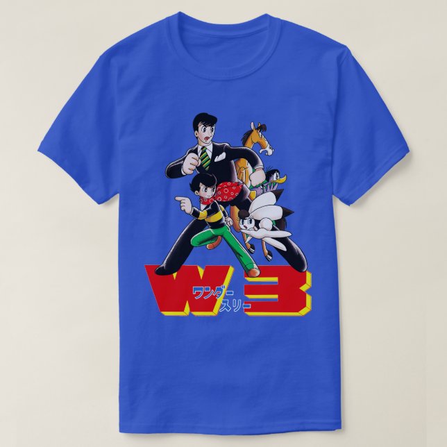 Wonder 3 The Amazing 3 Osamu Tezuka T-Shirt (Design Front)