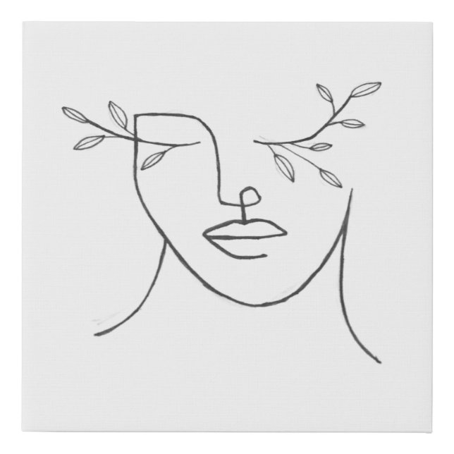 Wonder face faux canvas print (Front)