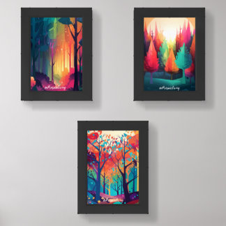Wonder forest 1-3 wall art sets