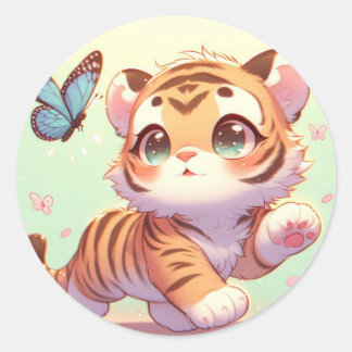 Wonder in a Kitten's Eyes Classic Round Sticker
