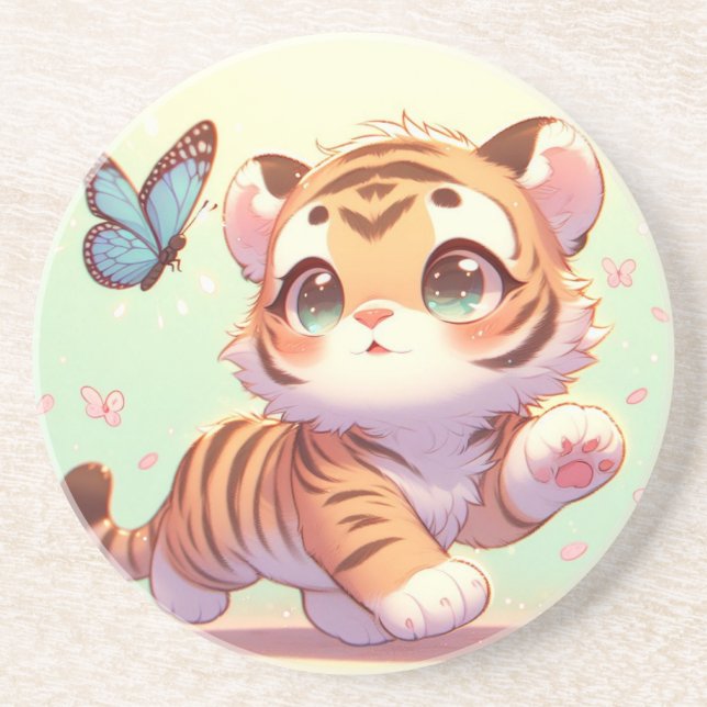 Wonder in a Kitten's Eyes Coaster (Front)