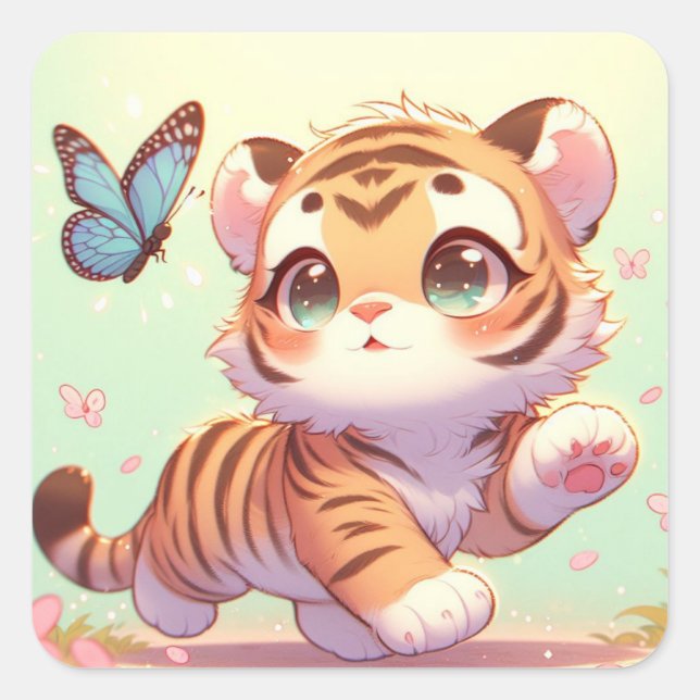 Wonder in a Kitten's Eyes Square Sticker (Front)