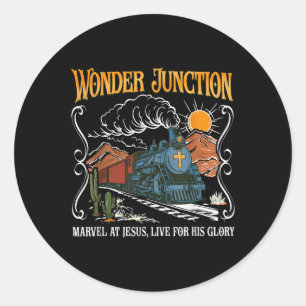 Wonder Junction Marvel At Jesus Christian Summer B Classic Round Sticker