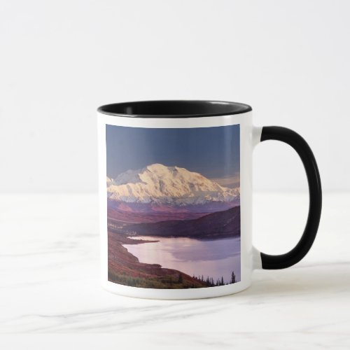 Wonder Lake and Mt Denali at sunrise in the Mug