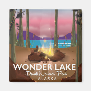 Wonder Lake, Denali national park Alaska Magnet