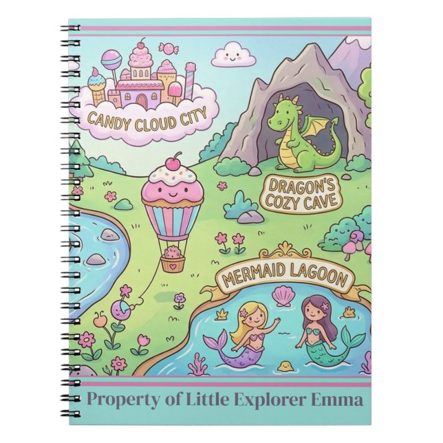Wonder-Map Spiral Notebook for Little Explorers (Front)