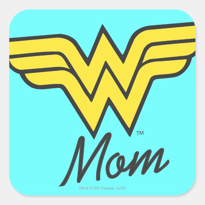 Wonder Mom Classic Square Sticker Zazzle Com