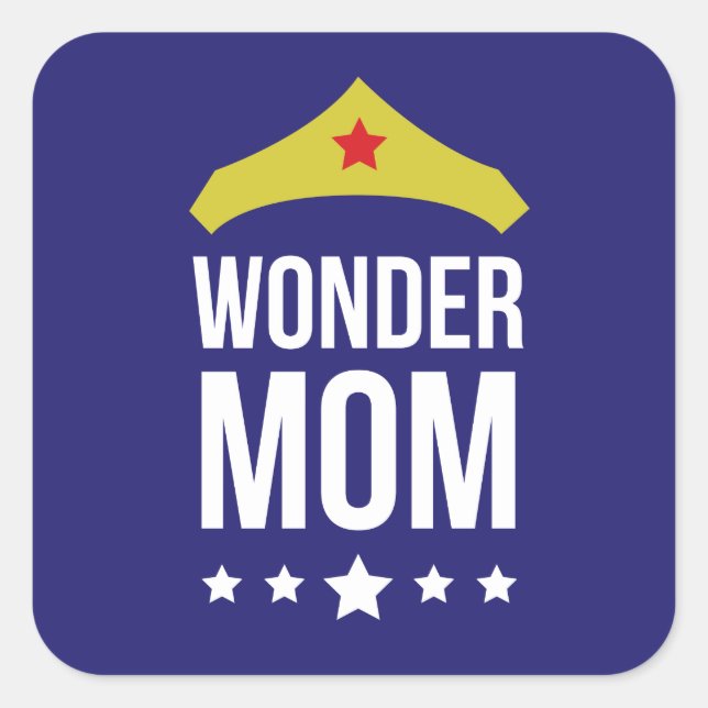Wonder Mom - Glossy, Square Sticker (Front)