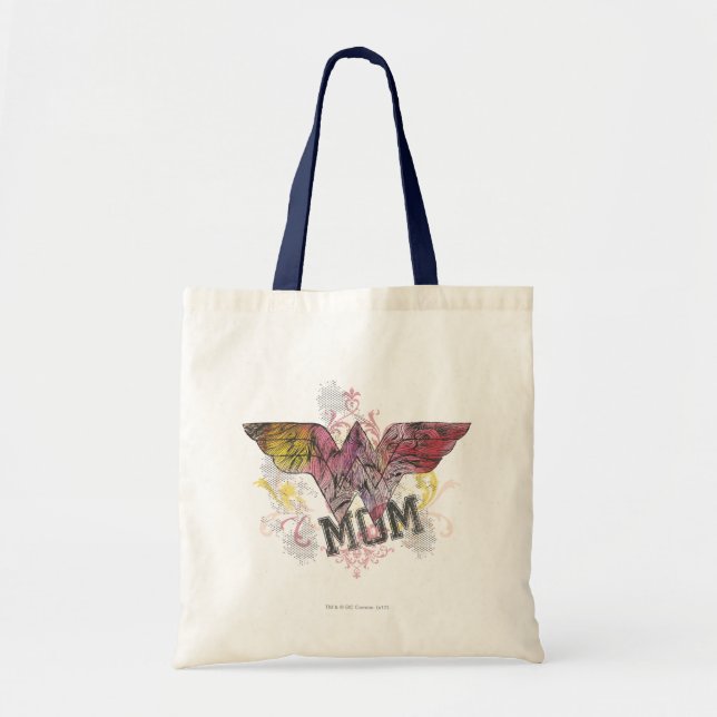 Wonder Mom Mixed Media Tote Bag (Front)