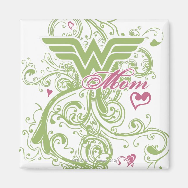 Wonder Mom Swirls Magnet (Front)