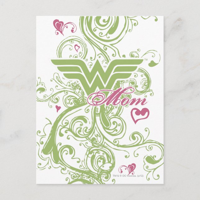 Wonder Mom Swirls Postcard (Front)